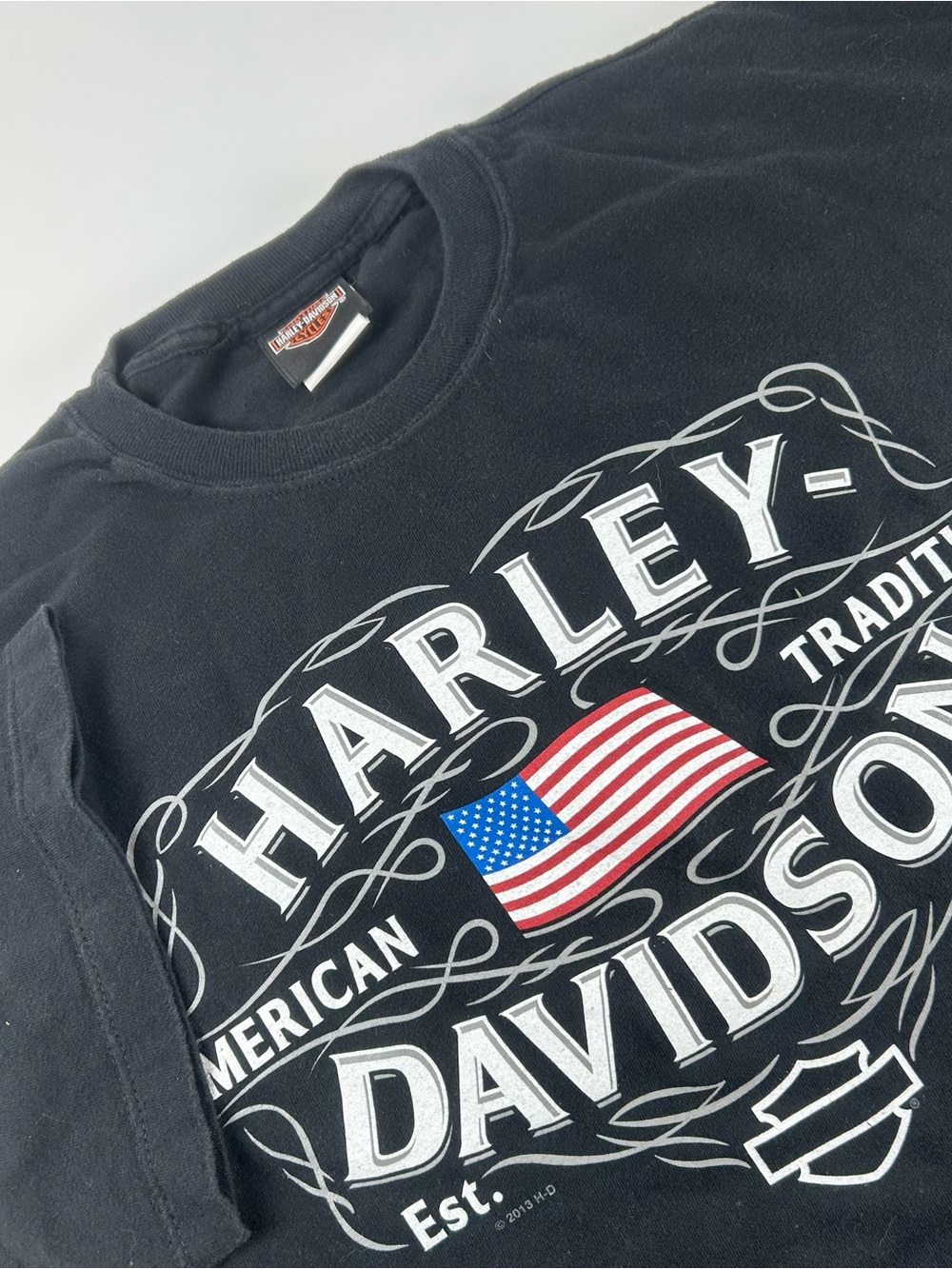 Harley Davidson Men’s SZ XL T-Shirt Black American Tradition Biker Moto Arizona